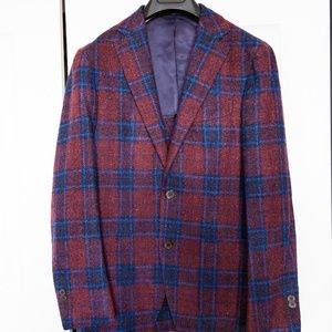 Suitsupply Red Check Havana - 36R